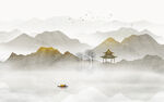 意境水墨山水画
