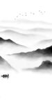 中式写意水墨画国画山水