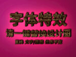 巧克力质感卡通字体特效