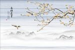 工笔花鸟鸟语花香背景墙