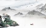 山水新中式背景墙