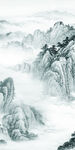 中国风山水唯美玄关 TIF分层