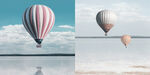 氢气球海景风景装饰画