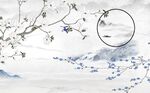 新中式山水背景墙