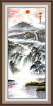 竖幅山水画 
