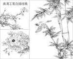 工笔花鸟牡丹桃竹