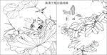 工笔花鸟莲花