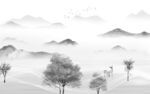 现代 简约山水 TIF文件分层