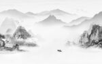 最新 客厅山水画 TIF分层图