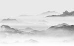 高雅客厅山水画 TIF分层图
