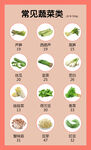 常见蔬菜类食物卡路里热量成份表
