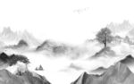意境山水画 tif文件分层