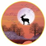 唯美梦幻麋鹿装饰画