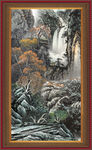 竖幅山水画