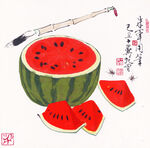西瓜装饰画