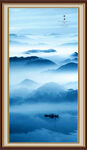 竖幅山水画
