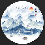 山水  