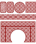 矢量花格