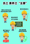 卡通员工素养图片