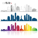 珠海地标建筑矢量设计元素