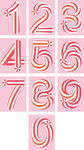 彩色数字