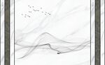 曲线黑白爵士白背景墙
