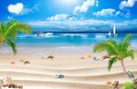 沙滩海洋背景