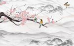 新中式山水背景墙
