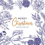 线稿墨稿手绘植物大自然花草树叶