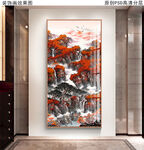 新中式山水玄关画