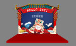 新年创意门楼展位设计