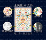 宝相如意花纹瓷器珐琅彩景泰蓝