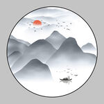 水墨山水画