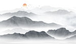 意境水墨山水画