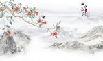 鸟语花香电视背景墙