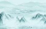新品简约风山水画 tif分层