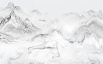 爵士白山水墙画 TIF文件分层