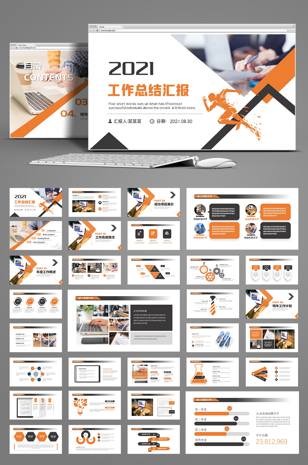 2021工作总结汇报PPT模板