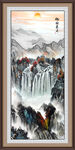 竖幅山水画