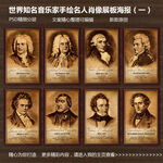 世界著名音乐家肖像展板