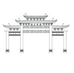 吉安庐陵老街线稿