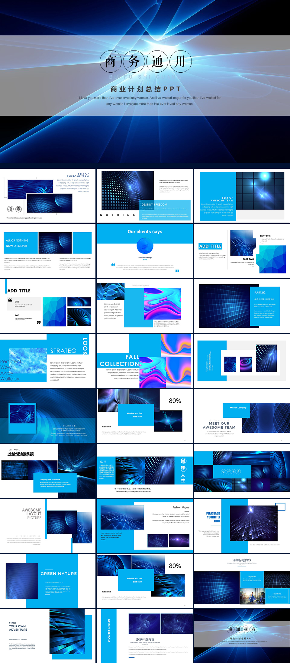 蓝色商业计划书