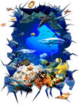 海底世界立体画