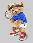 网球羽毛球小熊