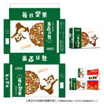 每日坚果纸箱平面图