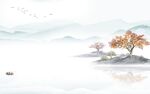 中国风客厅风景山水 TIF分层