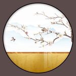 新中式玉兰花鸟