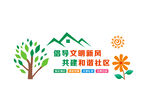 和谐社区形象墙