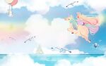 海洋梦幻天空云朵儿童卡通背景墙
