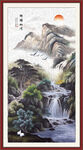 竖幅山水画